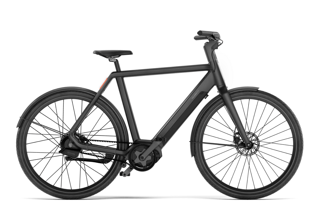 A black Veloretti electric bike